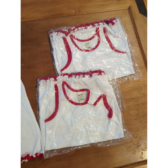 3 Kavio baby girls infant size 24 month tank dress white with red trim brand new - Picture 5 of 5